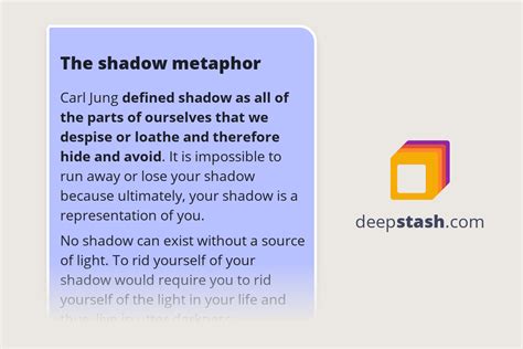 Is cast a shadow a metaphor?