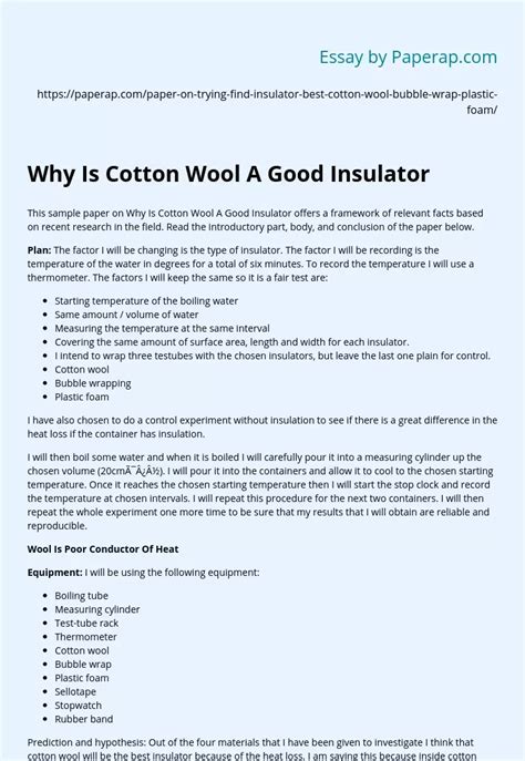 Is cotton a better insulator than wool?