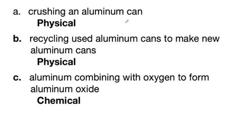 Is crushing physical or chemical?