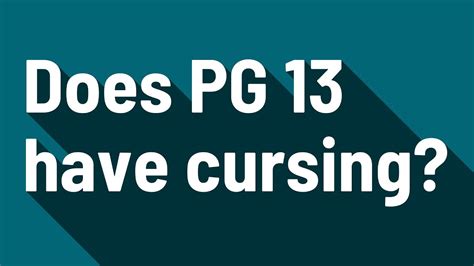 Is cursing PG-13?