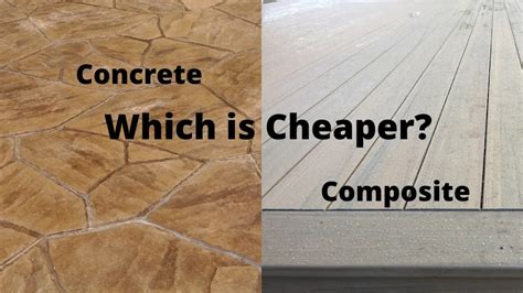 Is decking cheaper than concrete?