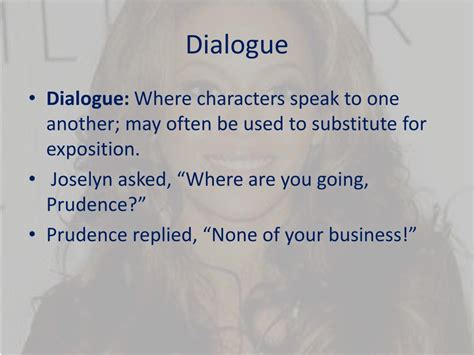 Is dialogue an element?