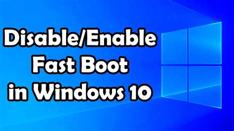 Is disabling fast boot bad?