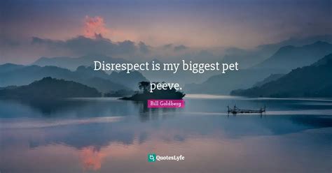 Is disrespect a pet peeve?