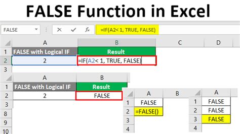 Is false 0 in Excel?