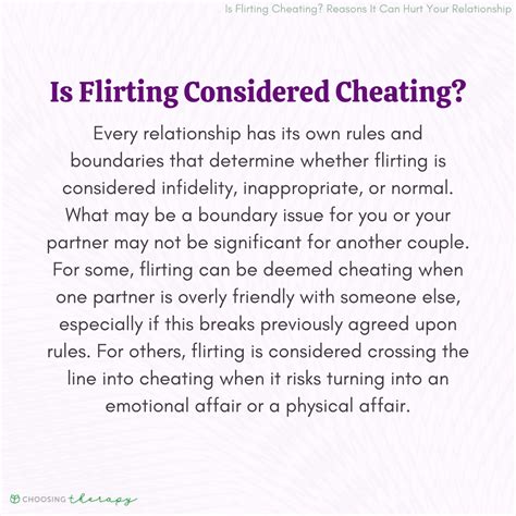 Is flirting unintentionally cheating?