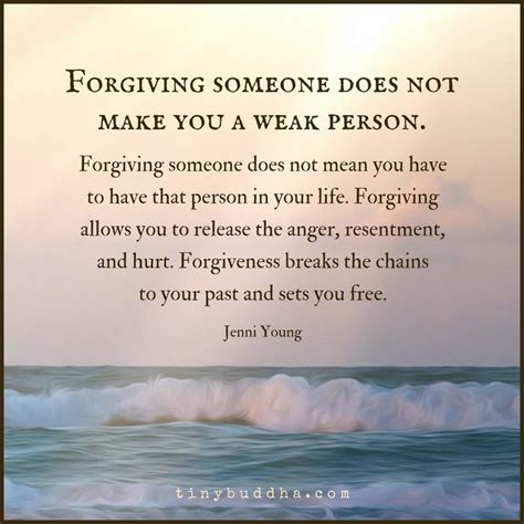 Is forgiving someone weak?
