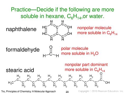 Is formaldehyde soluble in hexane?