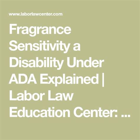 Is fragrance sensitivity a disability?