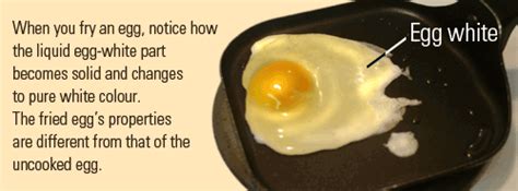 Is frying an egg a chemical change?