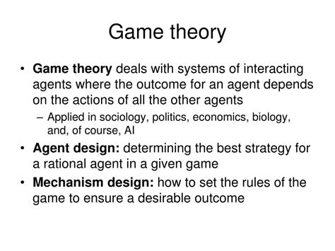 Is game theory useful?