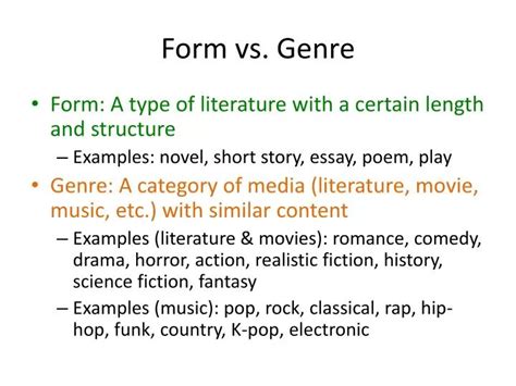 Is genre and form the same?