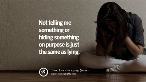 Is hiding things equal to lying?