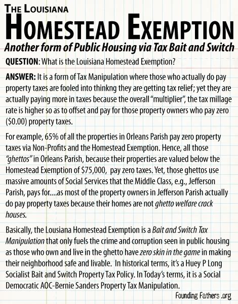 Is homestead exemption automatic in Louisiana?