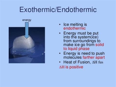 Is ice melting endothermic?