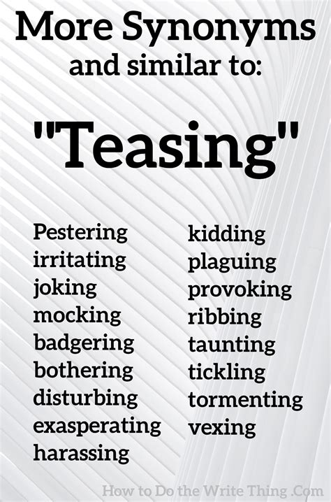 Is irritate a synonym of tease?