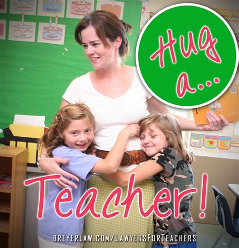 Is it OK for a teacher to hug you?
