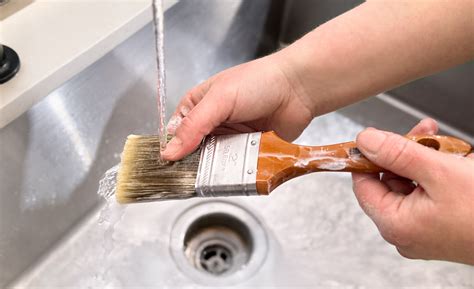 Is it OK to clean acrylic paint brushes in the sink?