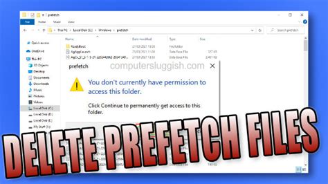 Is it OK to delete prefetch files?