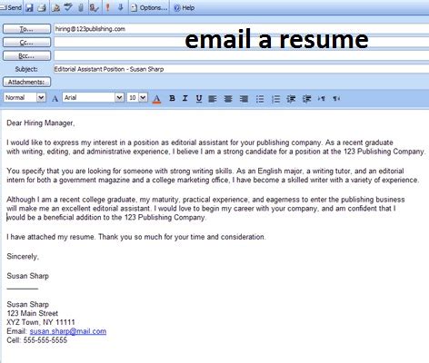 Is it OK to email resume?