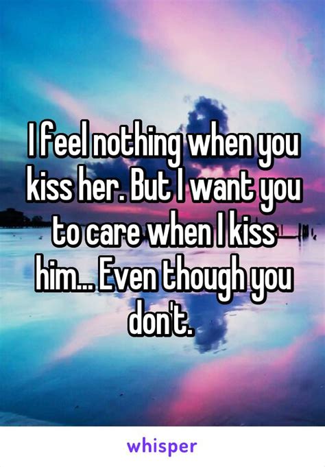 Is it OK to feel nothing when kissing?