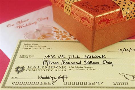 Is it OK to give check for wedding gift?