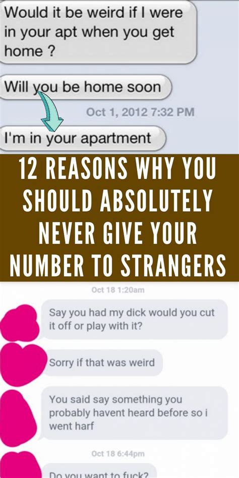 Is it OK to give my number to strangers?