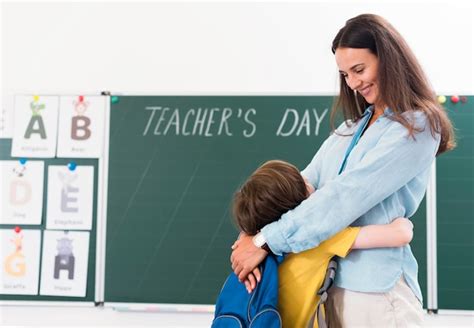 Is it OK to hug your teacher?