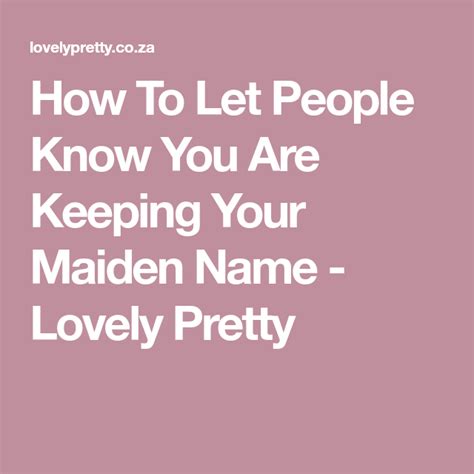 Is it OK to keep your maiden name?