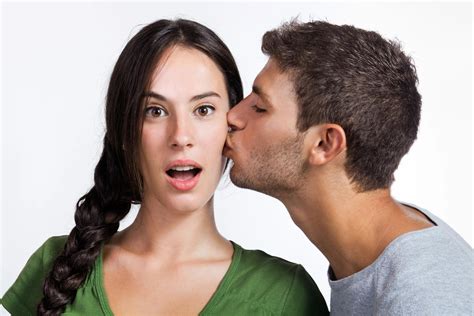 Is it OK to kiss a guy on the cheek?