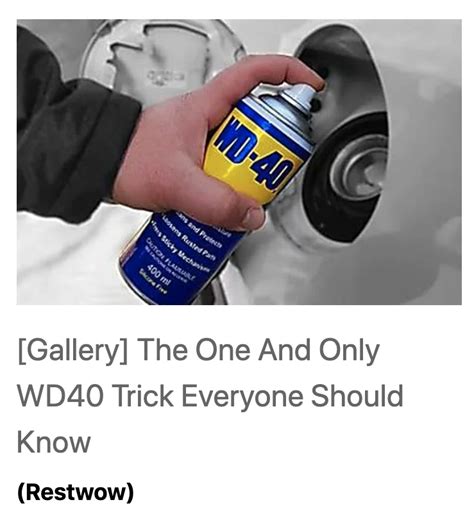 Is it OK to put WD-40 in gas tank?
