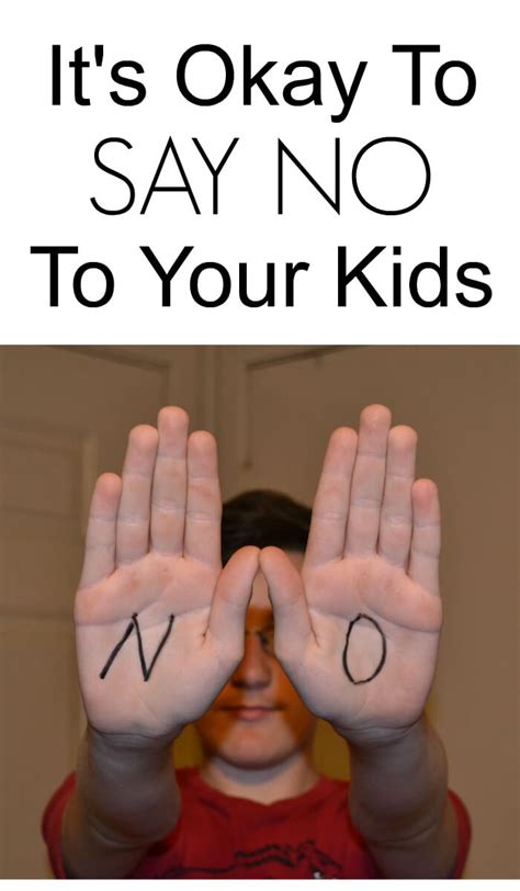 Is it OK to say no to children?