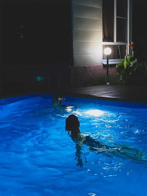 Is it OK to swim in a pool at night?