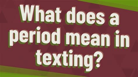 Is it OK to text with a period?