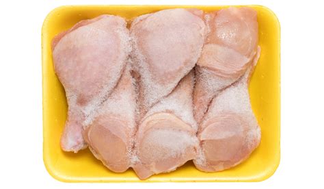 Is it OK to touch frozen chicken?