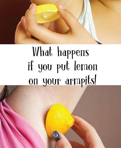 Is it OK to use lemon in armpits?