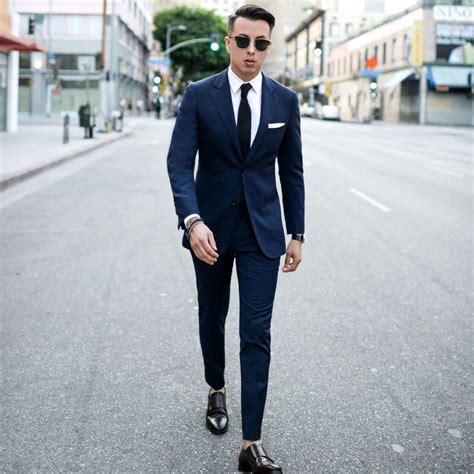 Is it OK to wear black shoes with a navy suit?