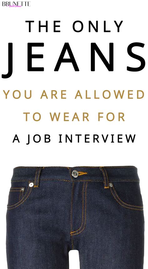 Is it OK to wear jeans to an interview?