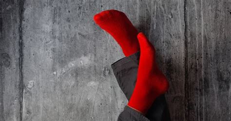 Is it OK to wear red socks?