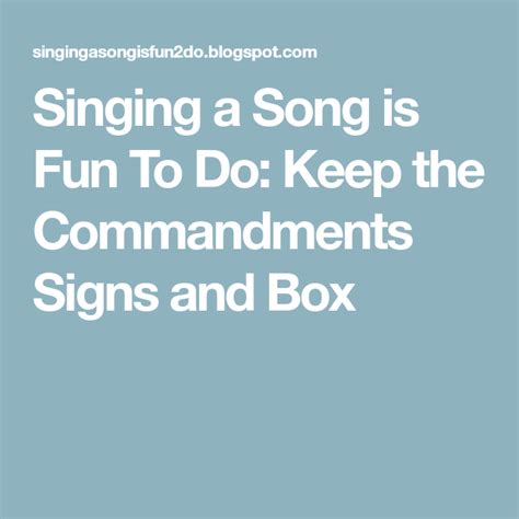 Is it a commandment to sing?