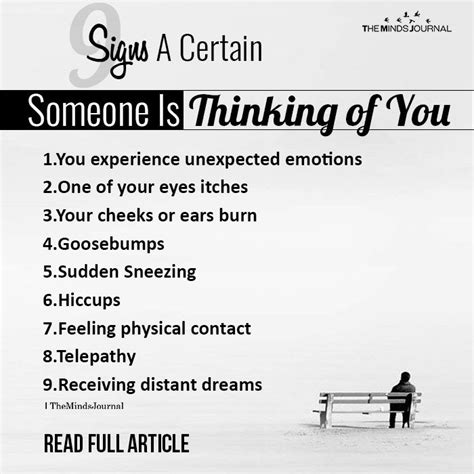 Is it a psychological fact that when you think about someone they are thinking about you?