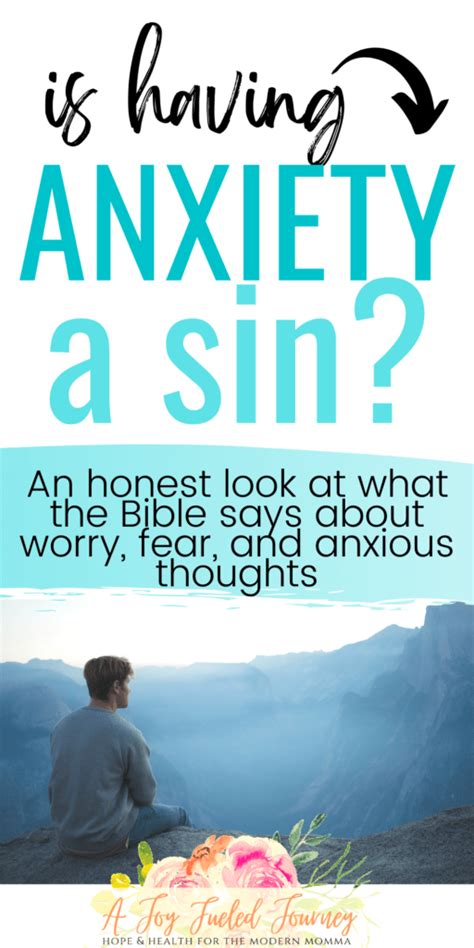 Is it a sin to be anxious?