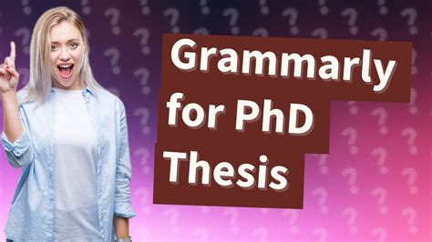 Is it allowed to use Grammarly for a thesis?