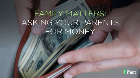 Is it appropriate to ask family for money?