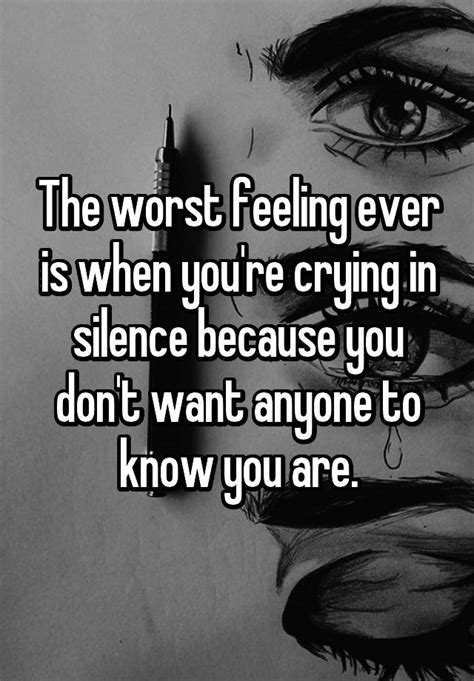 Is it bad to cry silently?