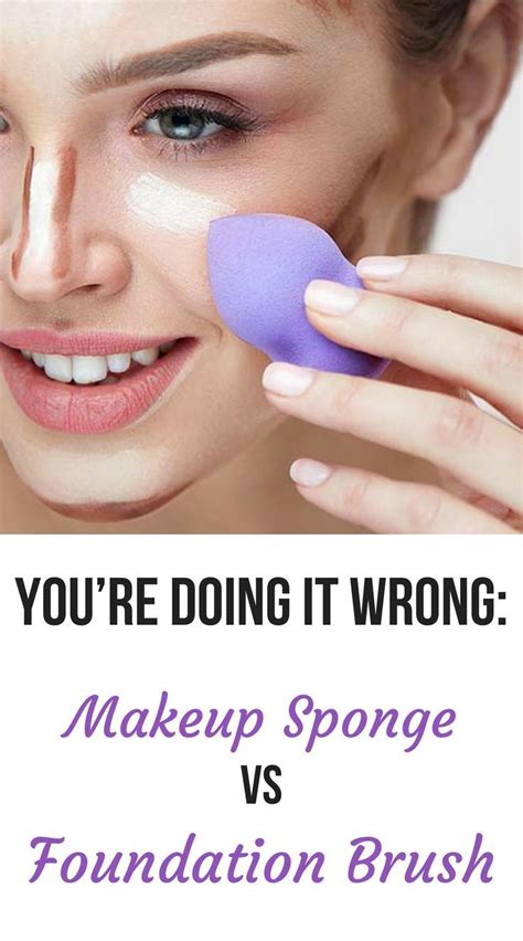 Is it better to brush or sponge makeup?
