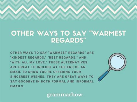 Is it correct to say warm regards?