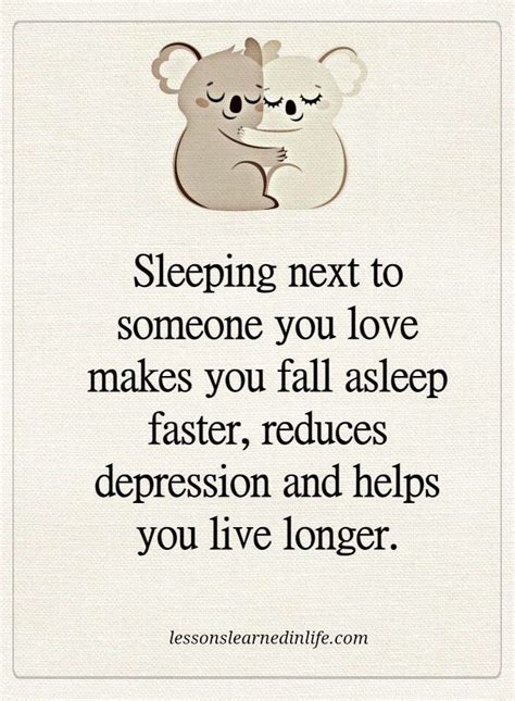 Is it easier to sleep with someone you love?