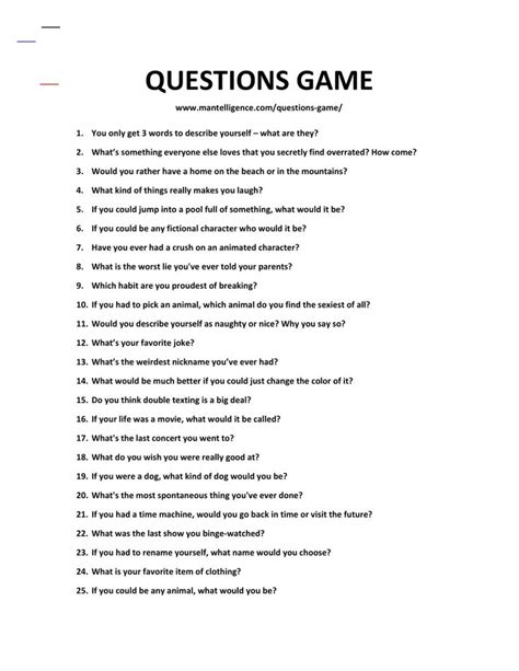 Is it good to play 21 questions?