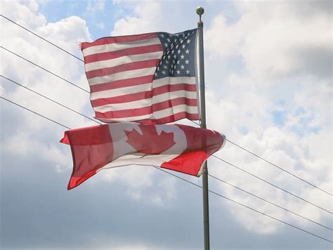 Is it illegal to fly an American flag in Canada?
